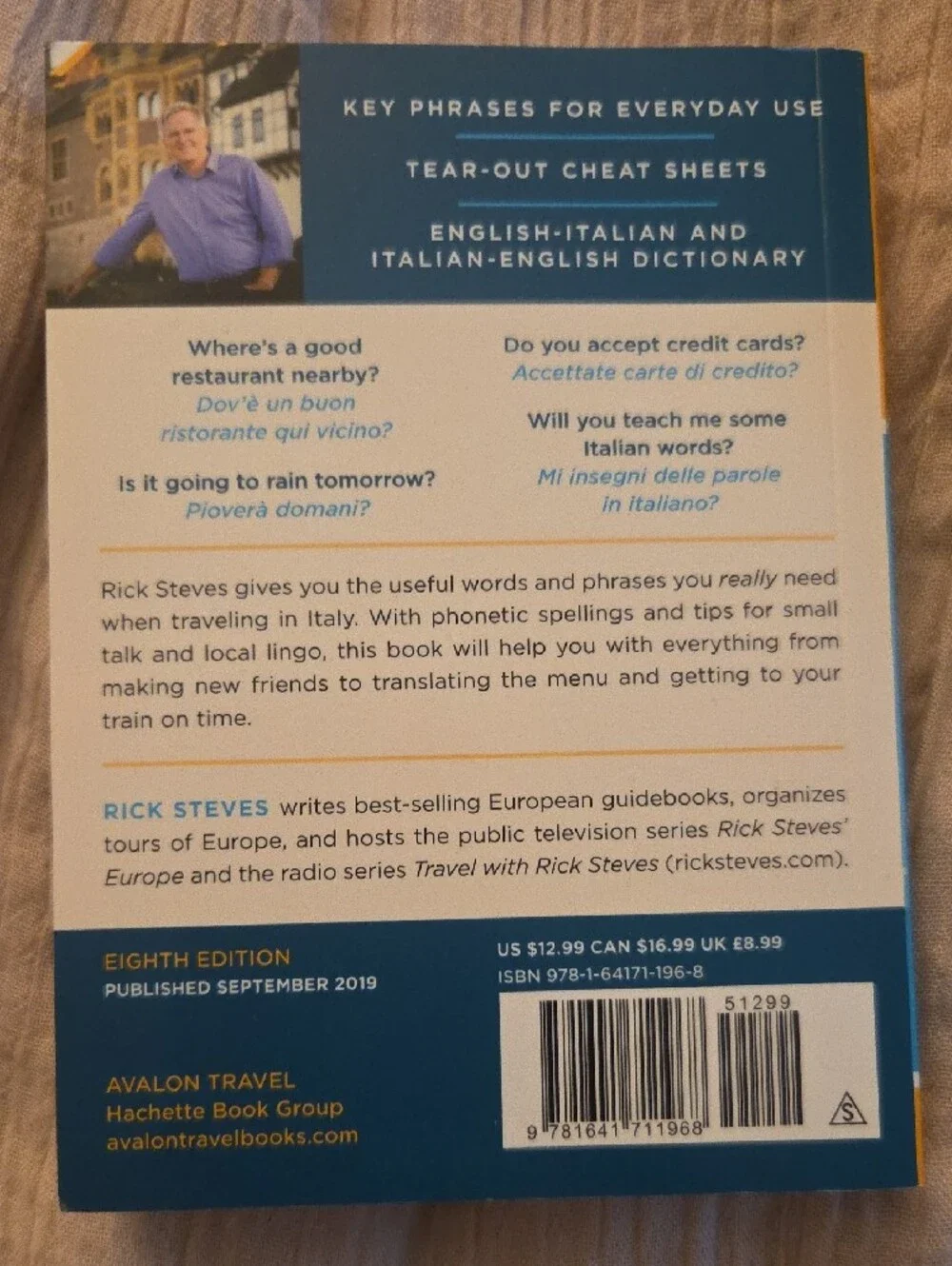 Rick Steves Italian Phrase Book + Michelin Rome & Venice Laminated Maps  Italy